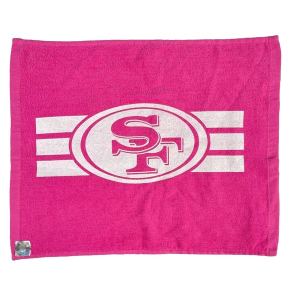 SF 49ers Pink SGA Rally Towel Levis San Francisco NFL Holo Authentic She Shed - Picture 1 of 3